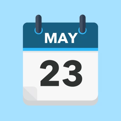 Calendar icon showing 23rd May