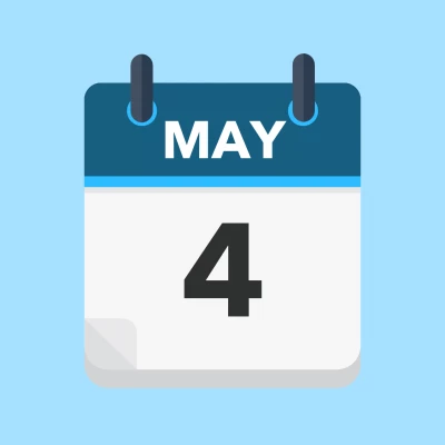 Calendar icon showing 4th May