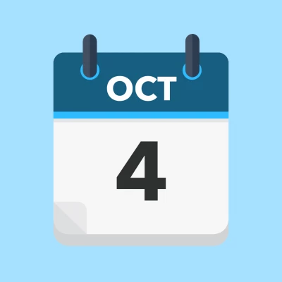 Calendar icon showing 4th October