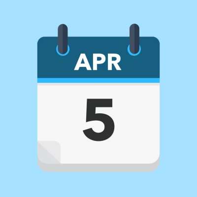 Calendar icon showing 5th April