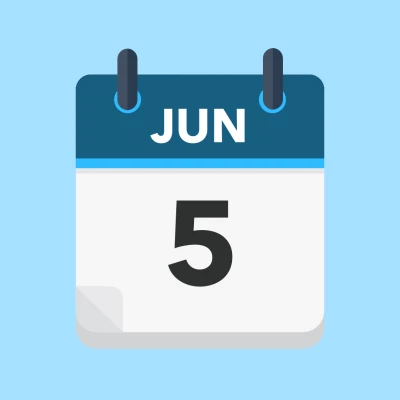 Calendar icon showing 5th June
