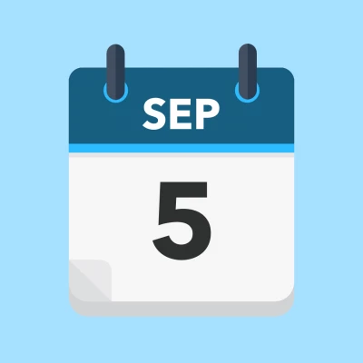 Calendar icon showing 5th September