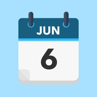 Calendar icon showing 6th June