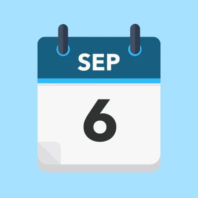 Calendar icon showing 6th September
