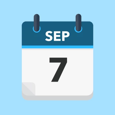 Calendar icon showing 7th September