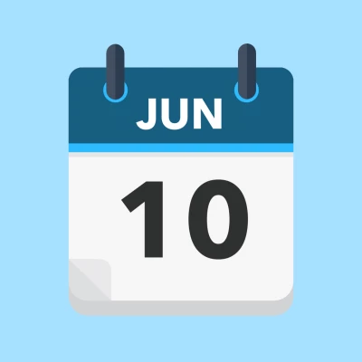 Calendar icon showing 10th June