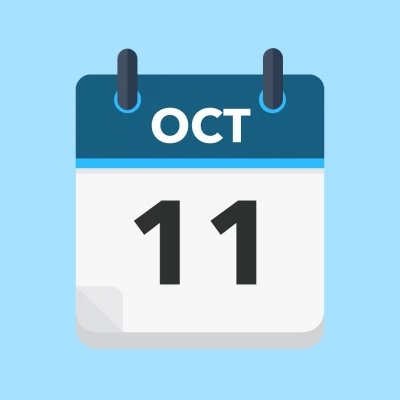Calendar icon showing 11th October