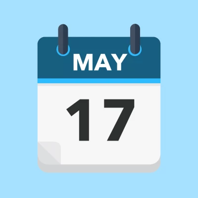Calendar icon showing 17th May