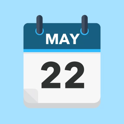 Calendar icon showing 22nd May