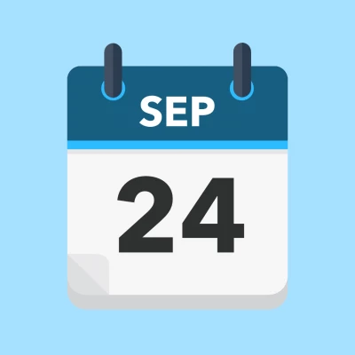 Calendar icon showing 24th September