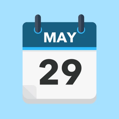 Calendar icon showing 29th May