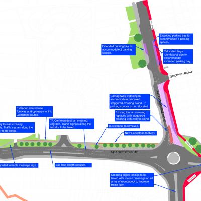 A418 plans (Site 5 - A41-A418 roundabout)