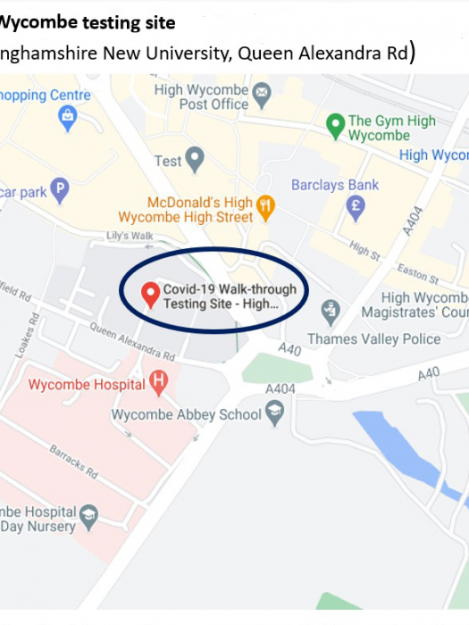 Covid Test Site - Wycombe