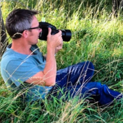 Photographer in Garden