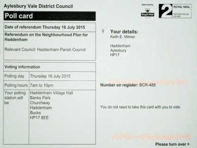 Referendum Polling Card