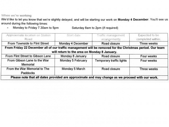 Thames Water_Station Rd Work Schedule