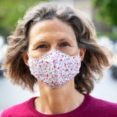 Woman wearing mask 02