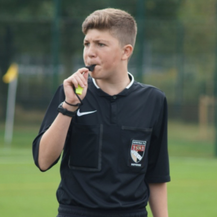 Young football referee